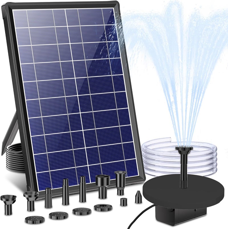 Biling 7.5W Solar Water Pump Outdoor, Solar Pond Pump Solar Fountain with DIY 5ft Tubing for Samll Ponds, Garden Pool and Bird Bath - Image 1